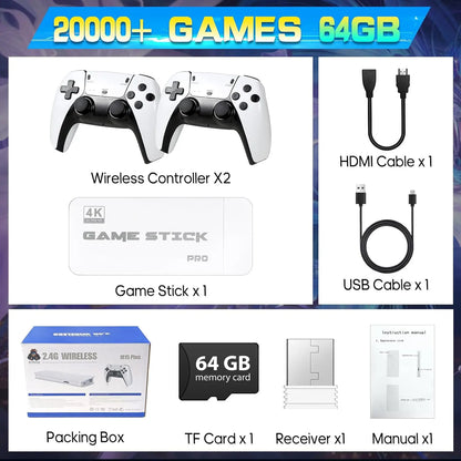 2026 New Video Gamepad Console with 20,000+ Games,Childhoodclassic Game, Hdmioutput, Wireless Joystick&Game Emulator, Arcade Retro Arcade